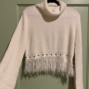 Lulus fringe sweater